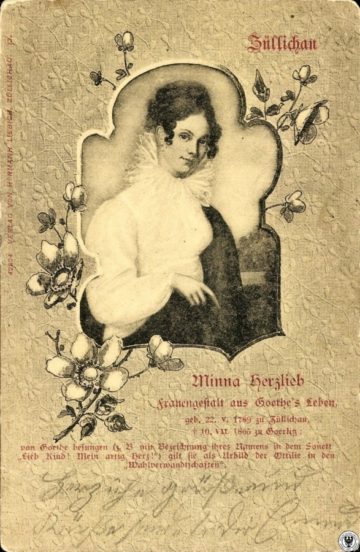 Wilhelmine Herzlieb na pocztówce
