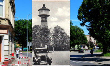 Wieża ciśnień i skrzyżowanie