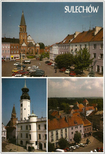 Sulechów na jednej z nowszych pocztówek