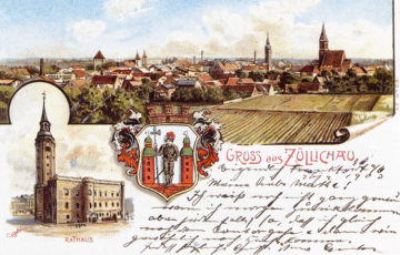Pocztówka z panoramą Sulechowa