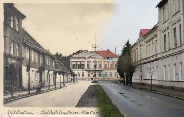 Widok na Urząd Pocztowy kiedyś i obecnie